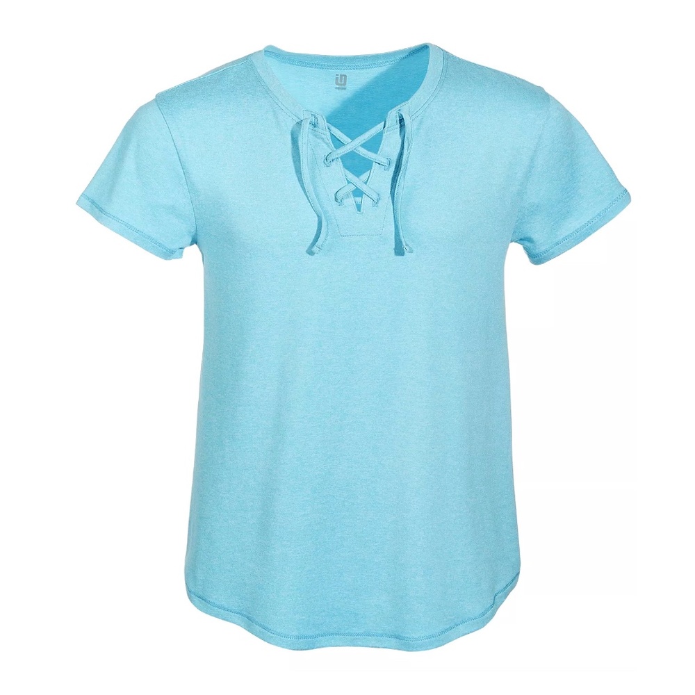 Ideology Girls Butterfly Blue, Lace-Up Top, Large New!